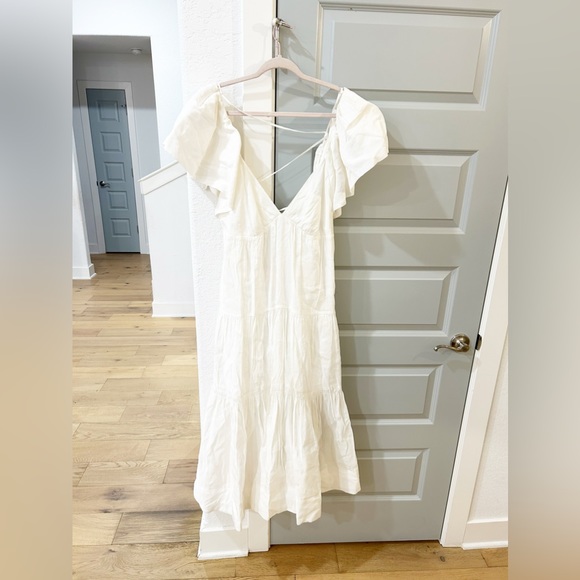 NWT La Ligne Stella Linen Tiered Ruffle Maxi Dress - Picture 2 of 7